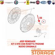Jeep Renegade Kit 5 Vite Con Rosetta Frizione Nuovo Originale 46416416